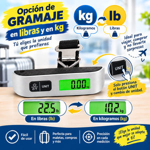 BALANZA INTELIGENTE DE MANO, pesa donde quieras, cuando quieras