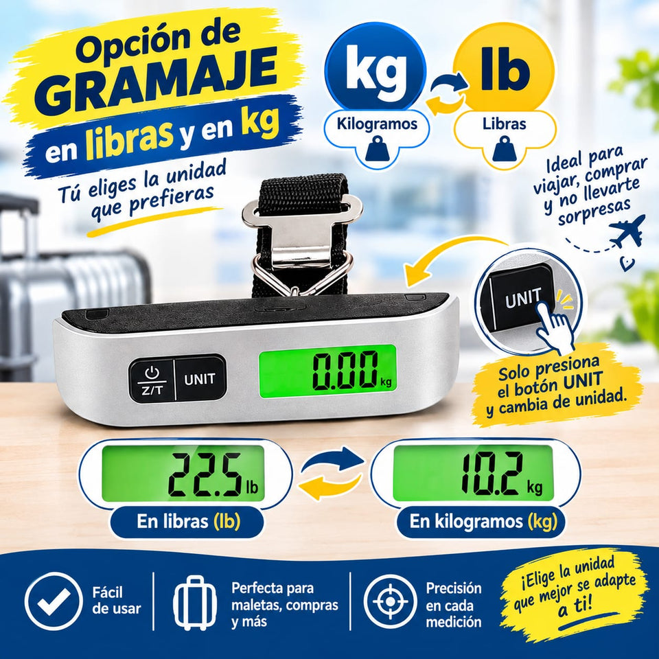 BALANZA INTELIGENTE DE MANO, pesa donde quieras, cuando quieras
